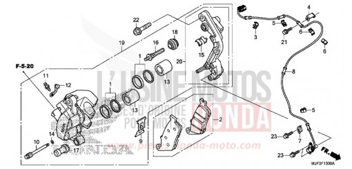 FRONT BRAKE CALIPER CTX700AE de 2014